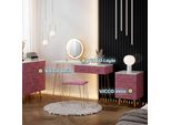 Vicco Cassettiera Velia, 70 X 78.5 Cm Con 3 Cassetti, Rosa
