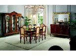 Tavolo Da Pranzo 6 Sedie Vetrina Cassettiera Specchio Set Completo Per Sala Da Pranzo 10 Pezzi