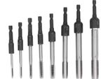 16Pcs Tap Socket Set Macchina Allungato Filettatura Chuck 1/4In Hex Shank In Acciaio Strumenti Manuali