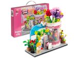 Set Di Blocchi Da Costruzione Coil, Blocchi Da Costruzione, Set Da Costruzione, Blocchi Compatibili, Blocchi Da Gioco, Gelateria/Fioraio, Da 6 Anni, 534 Pezzi.