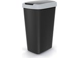 Compacta Q - 45 Litri / Nero - Grigio - Cestino Con Coperchio