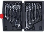 12Pcs Set Di Chiavi A Cricchetto Strumento In Acciaio Testa Flessibile Cricchetto Combinazione Chiave 72 Denti
