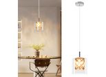 Zmh Lampada A Sospensione 1 Fiamma Lampada A Sospensione Comodino Vetro Lampada A Sospensione G9 Cristallo Lampada A Sospensione 120CM Altezza Regolabile Tavolo Da Pranzo Lampada Moderna