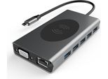 Inf Adattatore Multiporta Hub Type-C 14 In 1 Con Ethernet, Hdmi, Vga