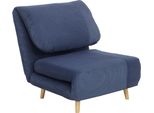 Homcom Divano Letto 2 In 1 Materasso Pieghevole Regolabile Letto Per Ospiti In Velluto A Coste, Per Camera Da Letto, Soggiorno Blu 82 X 89 X 83 Cm