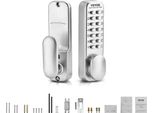 Vevor Serratura Meccanica Senza Chiave Con Tastiera Unilaterale (14 Tasti), Acciaio Inox, Serratura A Combinazione Per Casa, Ufficio, Recinzione Esterna, Garage, Cortile, Argento