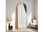 Proximax Specchio Verticale 53 X 162 Cm Specchio A Figura Intera Cornice In Alluminio Dorato Specchio Curvo Specchio Da Toilette