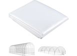 Outsunny Pellicola Per Serre 8X10 M Pellicola Da Giardino Impermeabile Con Protezione Uv, Pellicola Di Plastica Antistrappo Extra Spessa, Telo Di Copertura Per Serra Film Tunnel, Pellicola Tunnel Per Uso Esterno Trasparente