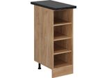 Vicco Scaffale Da Cucina R-Line, 30 Cm , Pl Antracite, Quercia Dorata