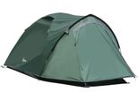 Outsunny Tenda Da Campeggio Per 2 Persone 190T Con Picchetti Tenda A Cupola In Fibra Di Vetro Poliestere Grigio 325 X 183 X 130 Cm