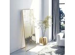 Proximax 40 X 150 Cm Specchio A Figura Intera, 2 In 1 Specchio Da Appoggio E Da Parete, Specchio Per Vestirsi, Specchio Guardaroba Per Camera Da Letto, Soggiorno E Ingresso, Oro