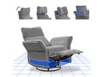 Flexispot Cradle Poltrona Reclinabile Elettrica Con Funzione Reclinabile, Girevole E A Dondolo, Poggiatesta 3D, Braccioli Regolabili, Poltrona Tv