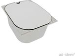 Lavello In Acciaio Inox Con Coperchio Camping 325X265X100 Mm Lavabo Camper