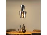 Zmh Lampada A Sospensione Tavolo Da Pranzo Lampada A Sospensione Soggiorno 1 Fiamma Tavolo Da Pranzo Lampada E27 Vetro Lampada A Sospensione Camera Da Letto Lampada A Sospensione Vintage Retro Sala Da Pranzo Lampada Grigio Fumo Per Cucina Hotel (Senza Lampadina)