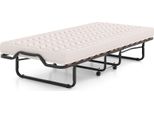 Costway Letto Pieghevole Per Ospiti 80X200Cm, Letto Pieghevole Con Materasso In Memory Foam, Letto Pieghevole In Metallo Stabile Fino A 120Kg Su Ruote, Beige