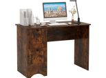 Costway Scrivania Con 2 Cassetti, Scrivania Per Computer Piccola, Scrivania Per Bambini, Scrivania Per Ufficio, Tavolo Per Pc Moderno 109X50X75Cm Marrone Rustico