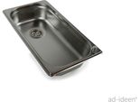 Lavello In Acciaio Inox Lavandino Da Campeggio + Scarico 325X176X65 3/4" 19Mm"