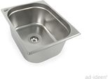 Lavello In Acciaio Inox Da 1 1/2" Lavello 325X265X150 Mm Con Scarico Cucina"