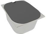 Lavello In Acciaio Inox Con Coperchio - Antracite Campeggio 325X265X100 Mm Camper