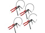 Set Di 4 Pinze Stringitubo Flessibili Con Cavo Bowden E Dispositivo Di Bloccaggio | Pinze Stringitubo | 4 Pezzi - Pinze Stringitubo | Pinze Stringitubo | Utensile Per Riparazioni Auto | Pinze Per Auto Per Operazioni Industriali