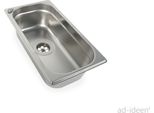 Lavello In Acciaio Inox Da 1 1/2" Lavello 325X176X100 Mm Con Scarico Imbis"