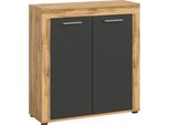 Credenza Jam 2 Ante, Grigio, Decoro Rovere.