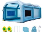 Succebuy Cabina Di Verniciatura Gonfiabile Per Auto, 6 X 4 X 2,6 M, Sistema Di Filtraggio Con 2 Soffianti, Bianco