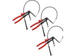 Set Di 3 Pinze Stringitubo Flessibili Con Cavo Bowden E Meccanismo Di Bloccaggio | Pinze Stringitubo | 3 Pezzi - Pinze Stringitubo | Pinze Stringitubo | Utensile Per Riparazione Auto | Pinze Per Auto Per Operazioni Industriali