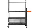 Succebuy Organizzatore Per Attrezzi Da Giardino 16 Scomparti Con Ganci Supporto Per Attrezzi Da Giardino Supporto In Metallo Su Ruote Per Capannoni Area Esterna Scaffale A Torre
