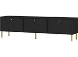 Selsey Oktio - Mobile Tv A 3 Ante, Nero-Grafite, 180 Cm
