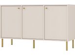 Selsey Oktio - Credenza A 3 Ante, Beige Sabbia, 125 Cm