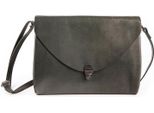 Harold's Pelle Borsa A Tracolla Pochette Fold Handbag Clutch Green Verde Scuro
