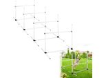 Sessamen-Lp Set Di Ostacoli Per Agilità Pali Da Slalom Pali Da Salto 4 X Ostacoli Set Di Allenamento Per Cani Set Di Allenamento, Pali Da Allenamento Per Condizionali, 104X70X101Cm (Bianco)