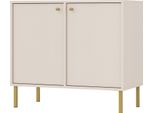 Selsey Oktio - Credenza A 2 Ante, Beige Sabbia, 84 Cm