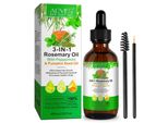 Aliver Olio 3In1 Per Capelli E Pelle - Olio Di Rosmarino, Menta Piperita E Semi Di Zucca - 60 Ml