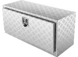 Succebuy Cassetta Sottoscocca Per Camion, 91,4 X 43,2 X 45,7 Cm, Robusta Cassetta In Alluminio Con Piastra Diamantata, Cassetta Porta Attrezzi Impermeabile Con Serratura, Chiusura Con Maniglia A T Per Camion, Furgoni, Rimorchi