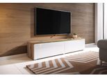 Minio Go For It, Mobile Tv "Donna"", 140 Cm, In Piedi, Sospeso, Rovere Wotan/Bianco Lucido"