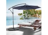 Supporto Per Ombrellone Aiorber, 14,8 Piedi, Ombra Forte, Design Bifacciale, Facile Da Usare, Meccanismo A Manovella, Per Giardino, Cortile, Blu Chiaro