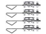 Alberts 858445 Bullone Di Bloccaggio, Con Anello Fisso, Acciaio Inox, Piastra 100 X 65 Mm, Bullone Ø15,5 X 320 Mm, Set Da 4