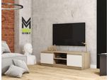 Minio Go For It, Mobile Tv "Didi"", 120 Cm, A Libera Installazione, Bianco Opaco/Rovere Sonoma"