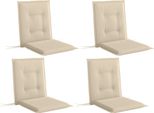 Outsunny Set Di 4 Cuscini Per Sedia 108 X 50 X 5 Cm Cuscino Per Sedia Con Cinghie, Cuscino Per Sedile Da Interno Per Esterni, Cuscino Per Sedile, Cuscino Per Panca Per Mobili Da Giardino, Sedia Per Sedersi, Sedia Da Pranzo, Beige