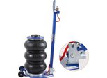 Succebuy Cric Pneumatico Da 3 Tonnellate, Cric Triplo Da 6600 Libbre Con Sei Tubi In Acciaio, Solleva 17,7 Pollici In 3-5 Secondi, Cric Pneumatico Con Maniglie Lunghe Regolabili Per Auto E Garage (Blu)