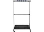 Organizzatore Per Attrezzi Da Giardino Succebuy, 10 Scomparti Con Ganci, Porta Attrezzi Da Giardino A Torre Su Ruote Per Riporre Gli Attrezzi In Garage, Per Attrezzi/Rami/Scope A Manico Lungo, Supporto In Metallo Per Capannoni, Uso Esterno
