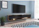 Minio Go For It, Mobile Tv, Lavagna Tv, "Anne"", 180 Cm, In Piedi, Sospeso, Colore Rovere Wotan/Nero Lucido"