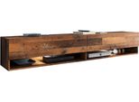 Minio Go For It, Mobiletto Tv "Anne"", Mobile Tv, 180 Cm, In Piedi, Sospeso, Senza Illuminazione, Colore Rovere Oldwood"