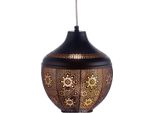 Lampada A Sospensione Orientale Boha In Metallo Lavorato A Mano 27Cm