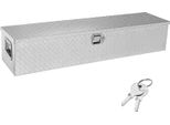 Succebuy Robusta Cassetta Porta Attrezzi In Alluminio, 121,9 X 38,1 X 38,1 Cm, Cassetta Con Piastra Diamantata, Maniglia Laterale E Serratura Per Pick-Up, Pianale Del Camion, Camper, Rimorchio, Argento