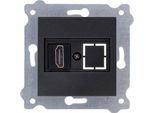 Presa Hdmi Con Connettore Nero Metallizzato 269/14E Exen