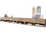 Minio Go For It, Mobile Tv, Lavagna Bassa "Anne"", 300 Cm, Con Illuminazione Led, Colore Castagno Wroclaw"