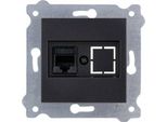 Presa Per Computer Cat.6 Nero Metallizzato 253/14E Exen